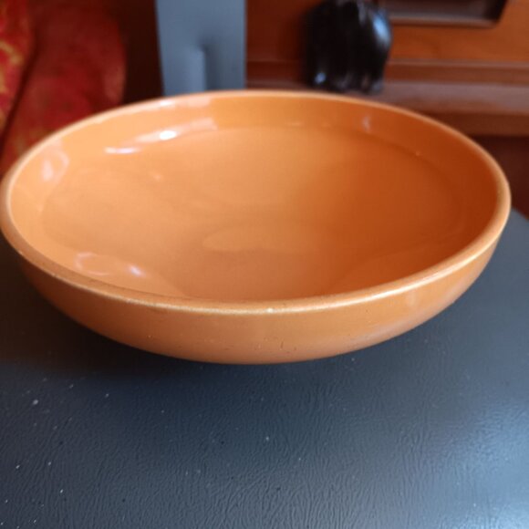 Vintage Cielo Ware Orange Ceramic Cereal Bowl Made In California 6" - Picture 6 of 13